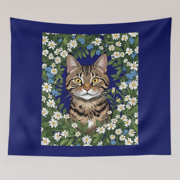 Item preview, Tabby Cat And Massachusetts Mayflowers 3 designed and sold by taiche.