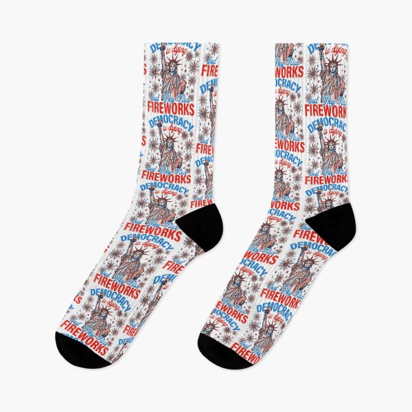 Item preview, Lady Liberty Democracy Is Dying But Hey Nice Fireworks designed and sold by Wilson-Aura.