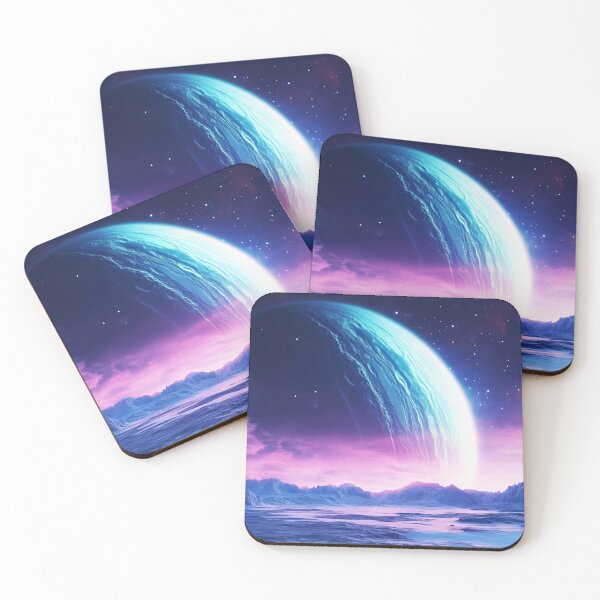 Item preview, Galaxy's Edge: Pink Nebula Over a Crystalline World designed and sold by lematworks.