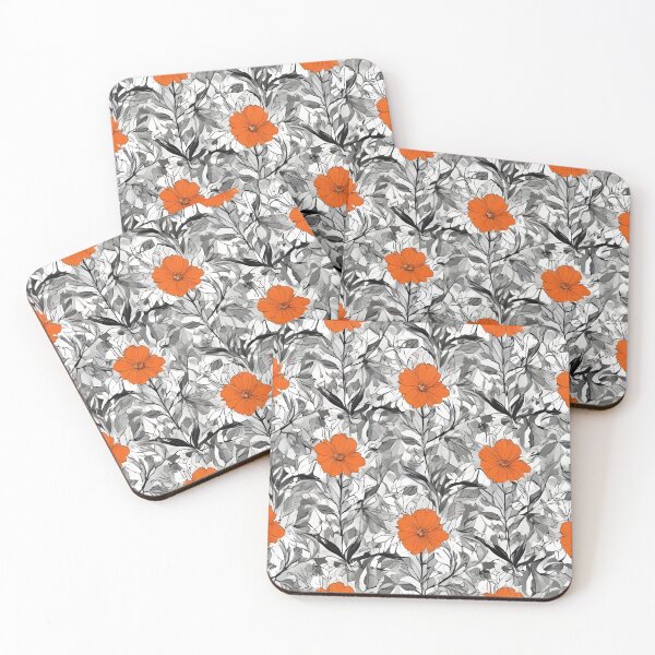 Item preview, Orange Flower Field Pattern II designed and sold by GreenTepee.