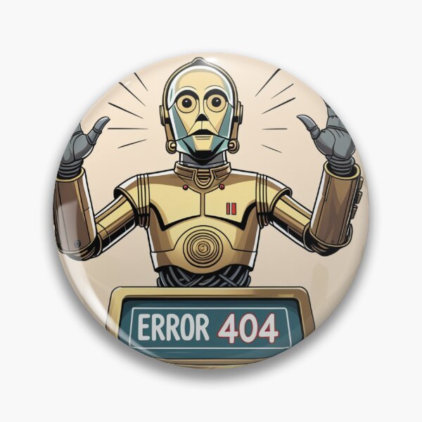 Item preview, C-3PO Error 404 – Lost Protocol Meme Sticker designed and sold by FikaAndFeed.
