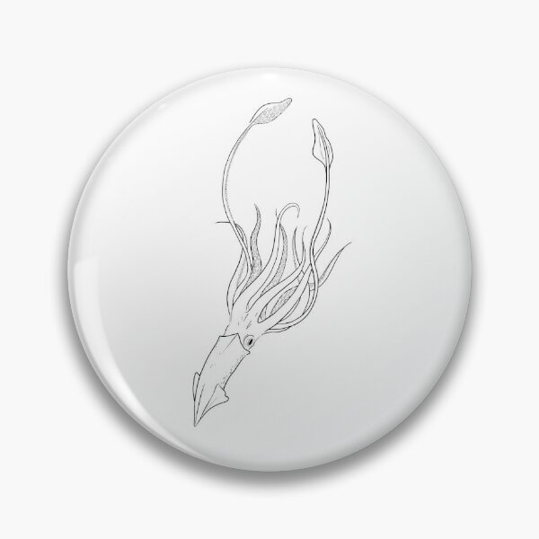 Item preview, squid lineart designed and sold by ICI.