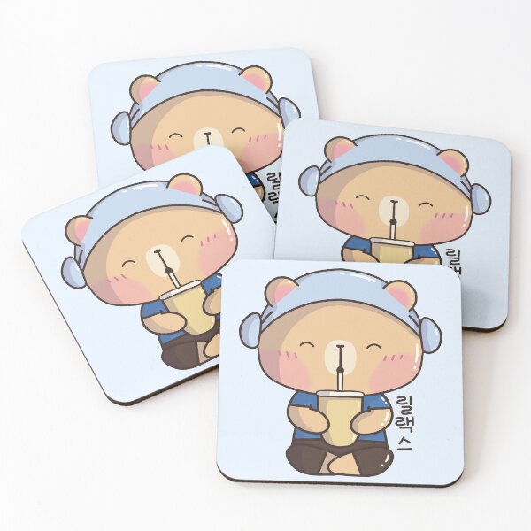 Item preview, Relax with a Kawaii Bear and Sikhye - A Cute and Cozy Korean-Inspired Design designed and sold by Kimchi-style-.