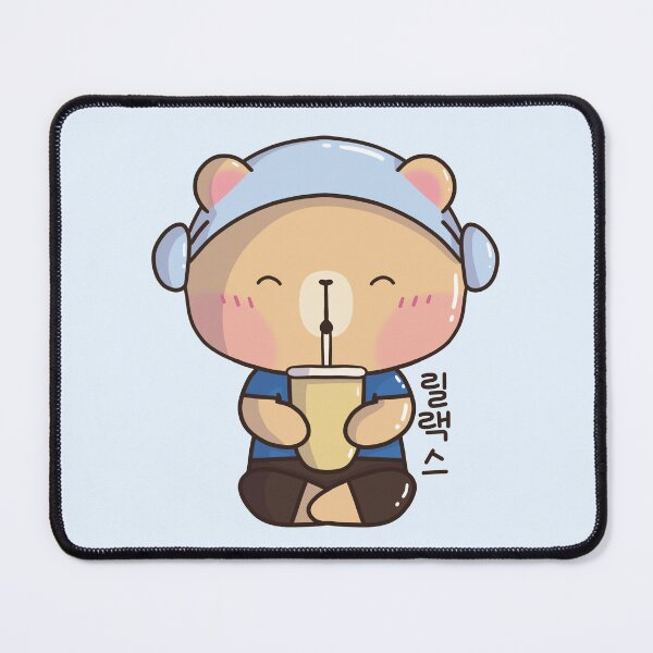 Item preview, Relax with a Kawaii Bear and Sikhye - A Cute and Cozy Korean-Inspired Design designed and sold by Kimchi-style-.