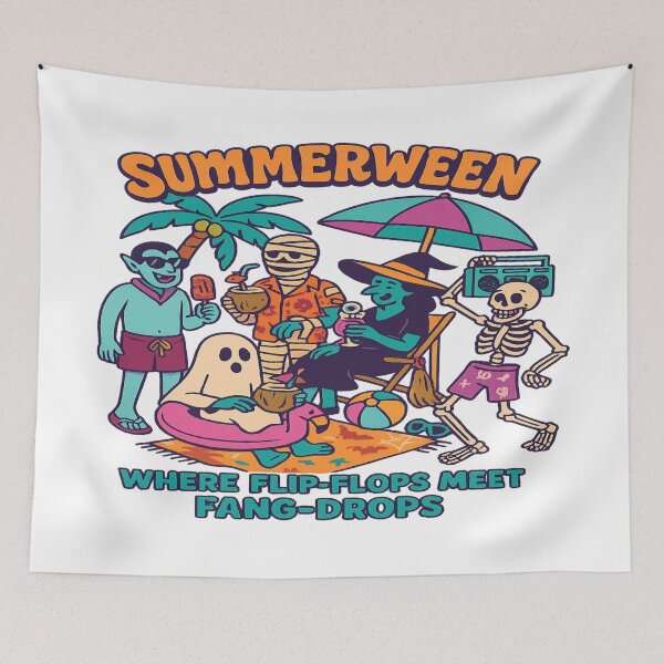 Item preview, Summerween Squad: Spooky Fun in the Sun designed and sold by Rajasekar.