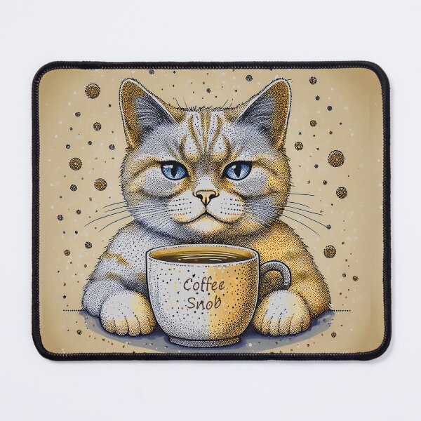 Item preview, Cat drinking Coffee designed and sold by Flower Magic .
