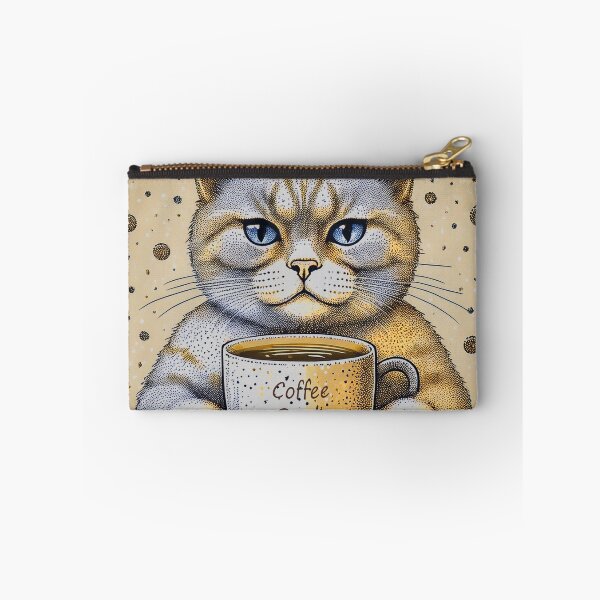 Item preview, Cat drinking Coffee designed and sold by Flower Magic .