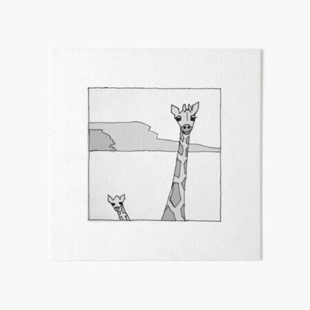 Vista previa del artículo con la obra «Madre y bebé jirafa», diseñado y vendido por Birters.