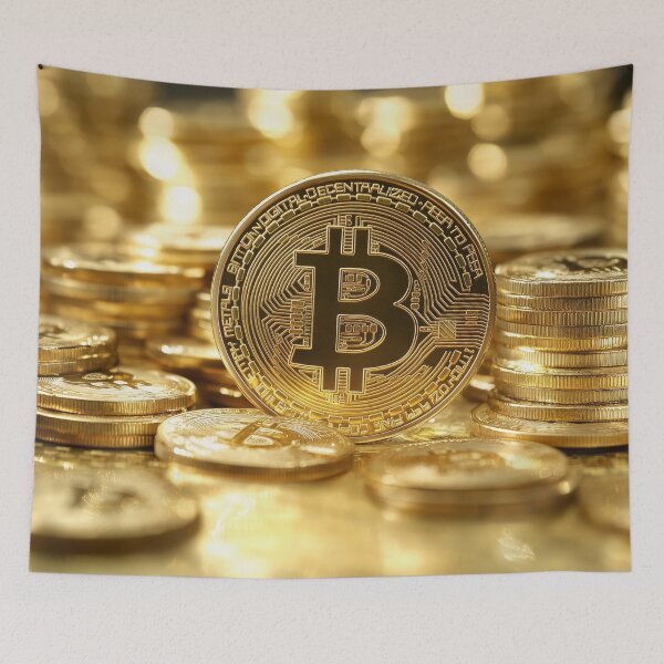 Item preview, Bitcoin Billionaire's Dream: Pile of Physical Crypto Coins designed and sold by lematworks.