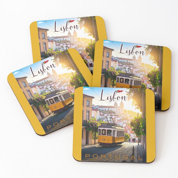 Item preview, Vintage-style Lisbon Tram Travel Poster designed and sold by travelwitheric.