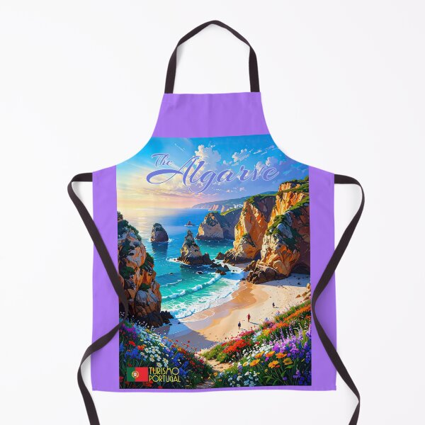 Item preview, Vintage-style Algarve Coast Travel Poster designed and sold by travelwitheric.