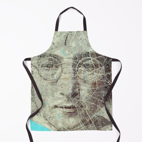 Item preview, John Lennon’s Liverpool - John Lennon portrait Pop Art Map painting / drawing designed and sold by Kludoman.