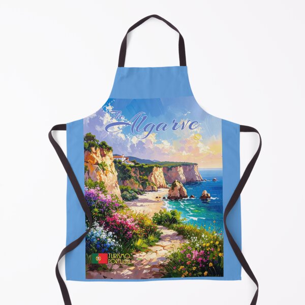 Item preview, Vintage-style Algarve Coast Travel Poster designed and sold by travelwitheric.