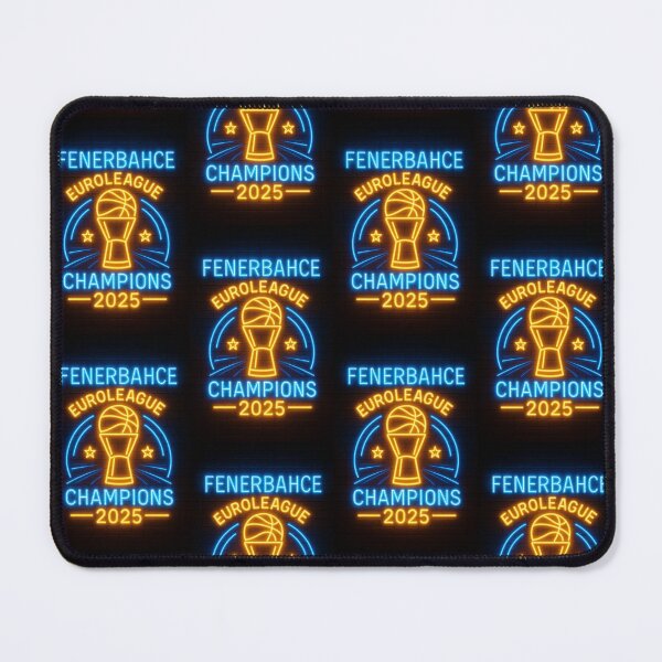 Item preview, Fenerbahce Euroleague Champions 2025 Neon Art designed and sold by MyWittyThings.