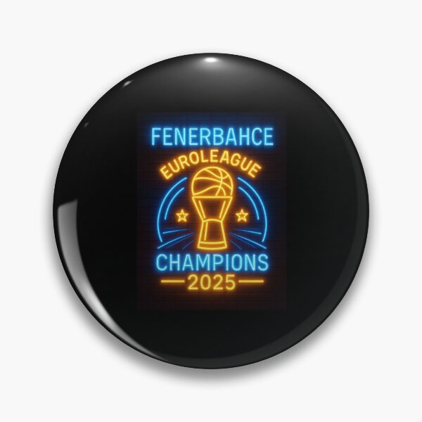Item preview, Fenerbahce Euroleague Champions 2025 Neon Art designed and sold by MyWittyThings.