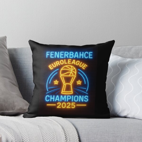 Item preview, Fenerbahce Euroleague Champions 2025 Neon Art designed and sold by MyWittyThings.