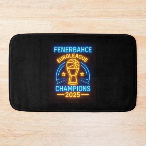 Item preview, Fenerbahce Euroleague Champions 2025 Neon Art designed and sold by MyWittyThings.