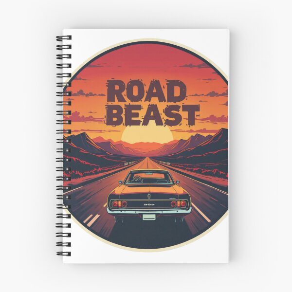 Item preview, Road Beast Mode Retro Travel Sticker – 80s Sunset Highway Adventure Art Ultra Gift Drop: Summer Edition designed and sold by Imaginarium of Chaos falcon88 .