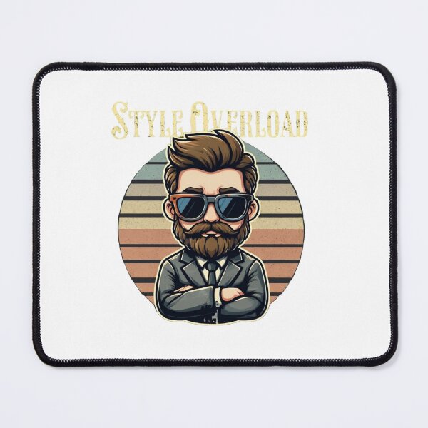 Item preview, Style Overload Hipster Portrait Sticker – Retro Bearded Gentleman Swag Ultra Gift Drop: Summer Edition designed and sold by Imaginarium of Chaos falcon88 .
