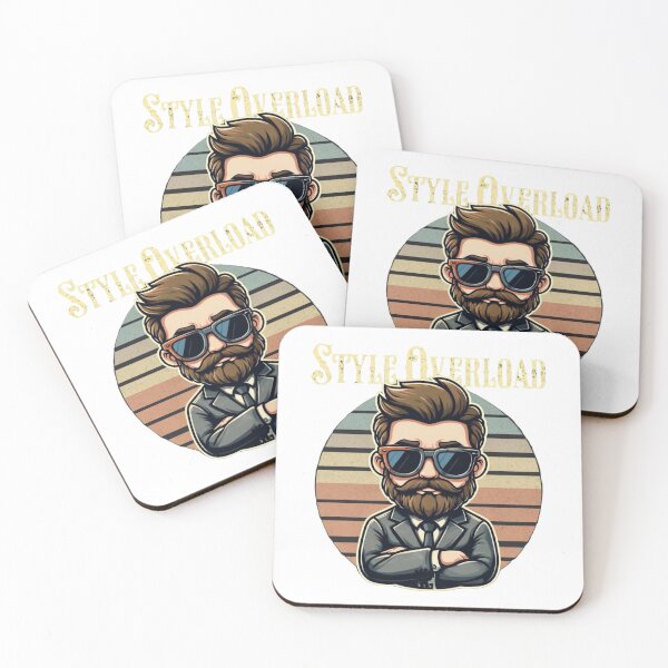 Item preview, Style Overload Hipster Portrait Sticker – Retro Bearded Gentleman Swag Ultra Gift Drop: Summer Edition designed and sold by Imaginarium of Chaos falcon88 .