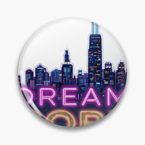 Item preview, City Dream Core Night Skyline Sticker – Urban Neon Fantasy Scene Ultra Gift Drop: Summer Edition designed and sold by Imaginarium of Chaos falcon88 .