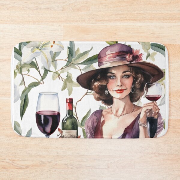 Item preview, Vintage Wine and Woman with Olives and Lilies designed and sold by Jessielee72.