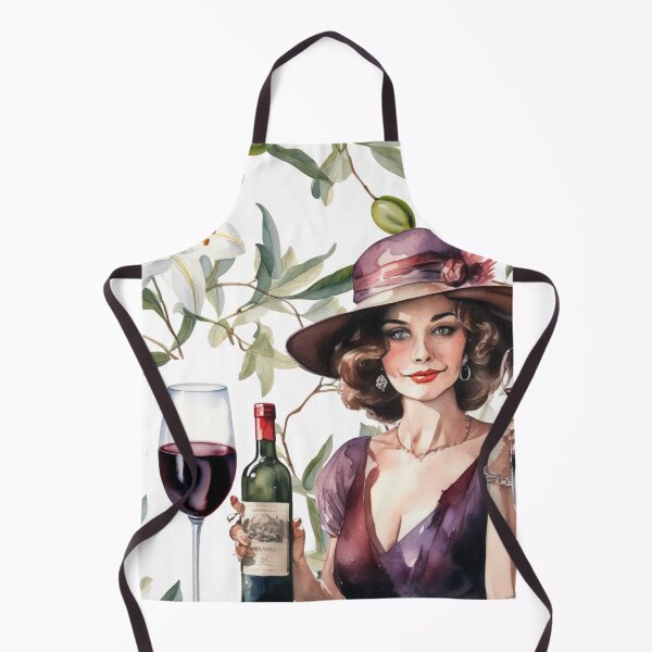 Item preview, Vintage Wine and Woman with Olives and Lilies designed and sold by Jessielee72.