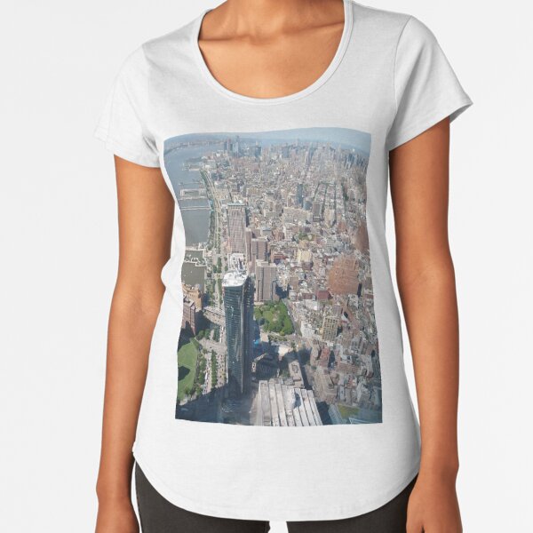 New York City, Manhattan, Brooklyn, New York, streets, buildings, skyscrapers, cars, pedestrians, #NewYorkCity, #Manhattan, #Brooklyn, #NewYork, #streets, #buildings, #skyscrapers, #cars, #pedestrians Premium Scoop T-Shirt