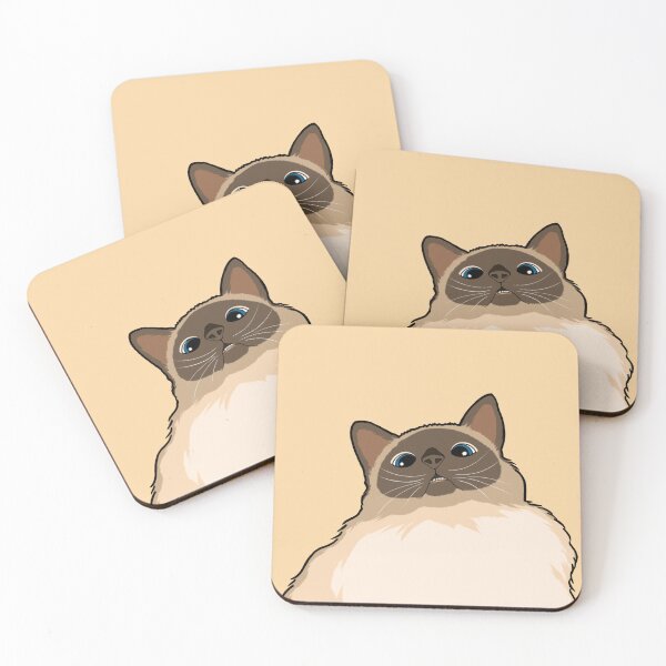 Item preview, Googly Eyed Siamese Cat designed and sold by Dalbongju.