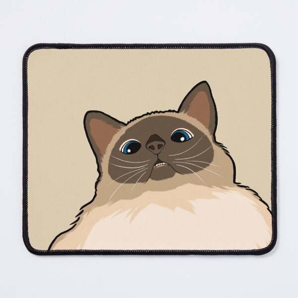 Item preview, Googly Eyed Siamese Cat designed and sold by Dalbongju.