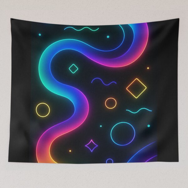 Item preview, Holographic Glow Phone Case – Neon Light Abstract Design designed and sold by HAFIZ-DP.