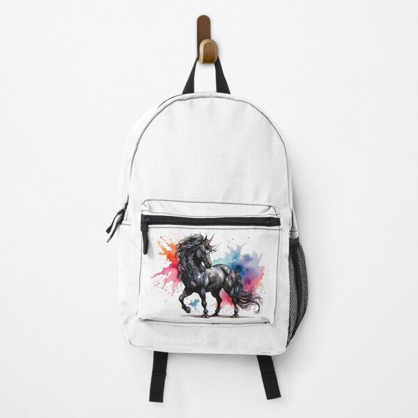 Item preview, a black unicorn as a digital watercolor designed and sold by Rose Design & Photos.