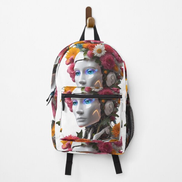 Item preview,  Robot Humanoid  Futuristic Android Peaceful  Beautiful Flowers  designed and sold by KolorellaS.