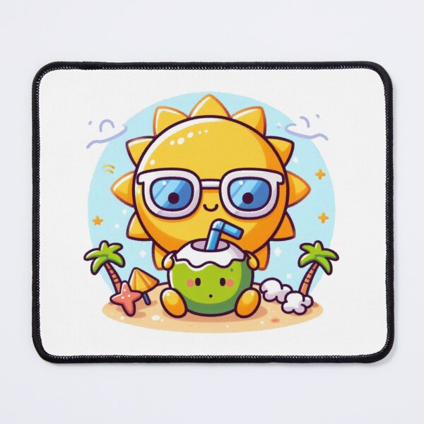 Item preview, Cute Sun with Coconut – Tropical Summer Beach Vibes designed and sold by Kalpa.