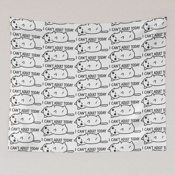 Item preview, I Can’t Adult Today Funny Cat Design : "Cat Lovers"! designed and sold by ndalamson.