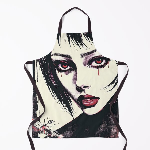 Item preview, Noir Girl with Crimson Eyes designed and sold by FabTragedy.