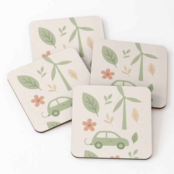 Item preview, Minimalist Eco Phone Case – Earthy Nature Design with Leaves, Flowers, Wind Turbine & EV Car designed and sold by HAFIZ-DP.