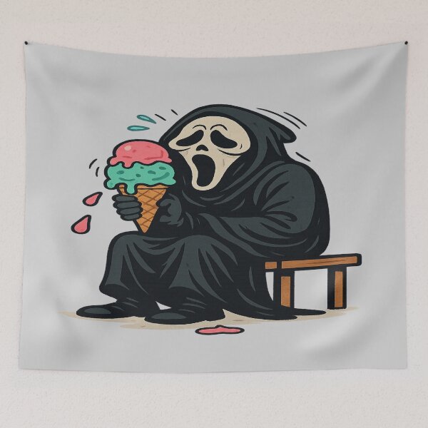 Item preview, Screaming Into My Ice Cream – Funny Summerween Beach Meltdown designed and sold by Rajasekar.