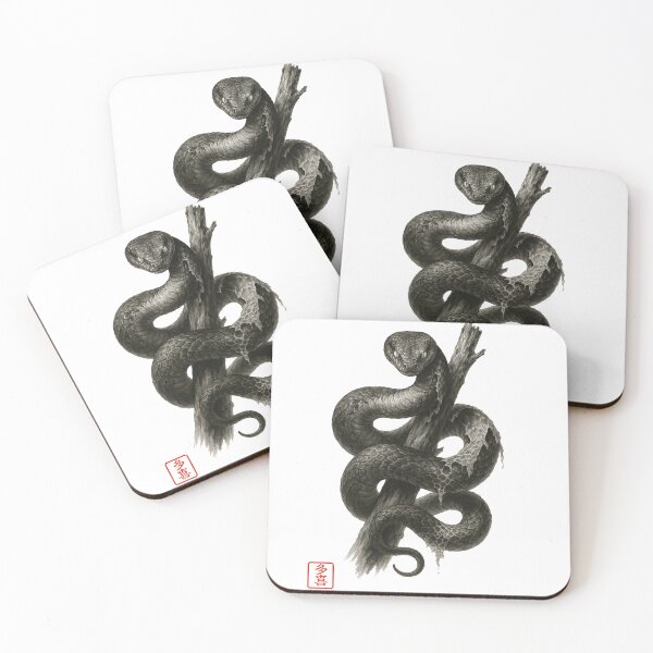 Item preview, Rebirth in Scales – Sumi-e Snake | Ink Spirit – Animal Series designed and sold by Taki_jp_design.