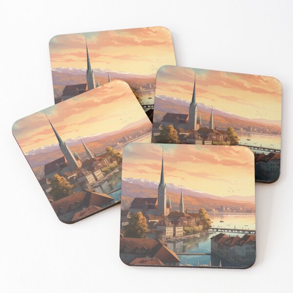 Item preview, Golden Sunset Over Zurich designed and sold by Anuchartl.