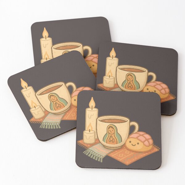Item preview, Virgen Mug With Candles, Cafecito, y Conchita designed and sold by Cafe-con-Pan.