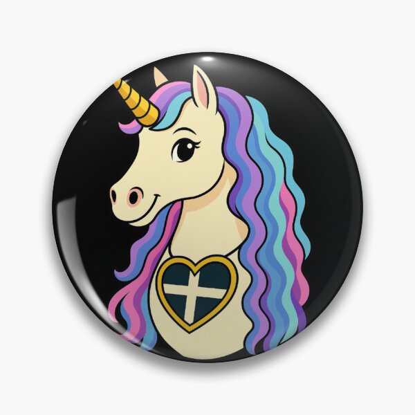 Item preview, Cornish cartoon unicorn multicoloured  designed and sold by PiskieChicGifts.
