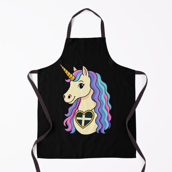 Item preview, Cornish cartoon unicorn multicoloured designed and sold by PiskieChicGifts.