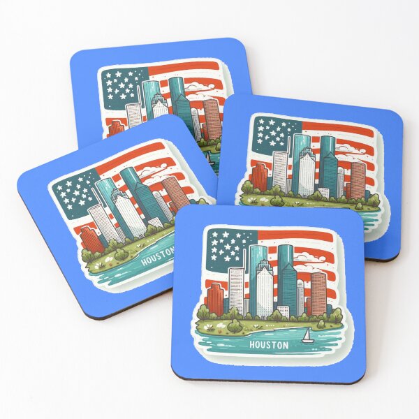 Artikelvorschau, Minimalistischer Canonsburg Houston Skyline River Sticker – Niedliches USA-Flaggen-Design, entworfen und verkauft von PaintMeWorld.