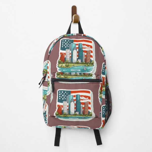 Item preview, Minimalist Canonsburg Houston Skyline River Sticker – Cute USA Flag Design,  designed and sold by PaintMeWorld.