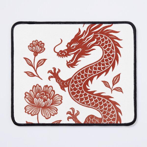 Item preview, Red Dragon Floral Phone Case – Minimalist Asian Art Design designed and sold by HAFIZ-DP.