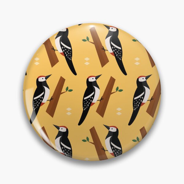 Item preview, Woodpeckers on yellow designed and sold by reneesillus.