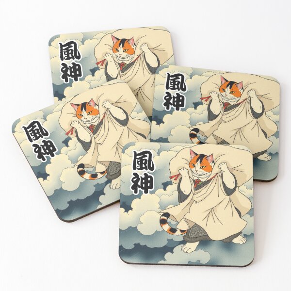 Item preview, Fujin Cat: Storm Bringer in Ukiyo-e Style designed and sold by Shivanyan.