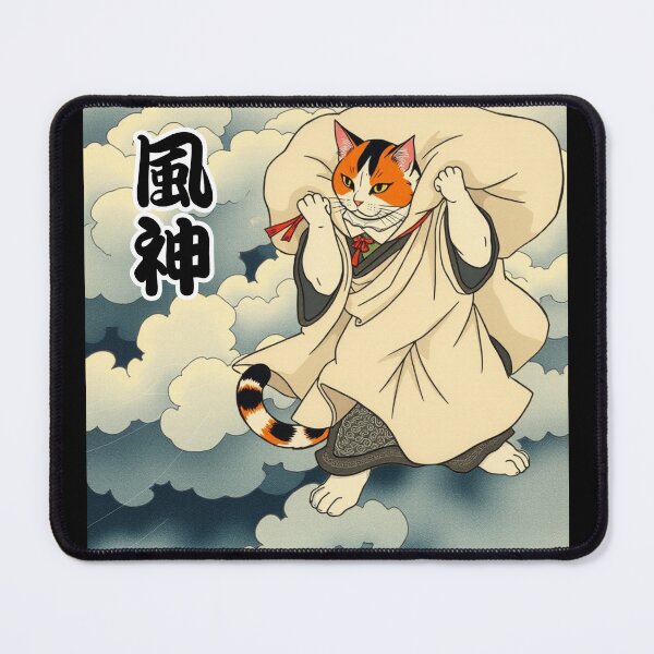 Item preview, Fujin Cat: Storm Bringer in Ukiyo-e Style designed and sold by Shivanyan.