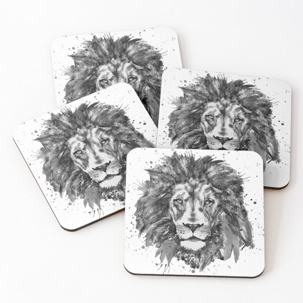 Item preview, Black & White Lion Portrait designed and sold by caracatita75.